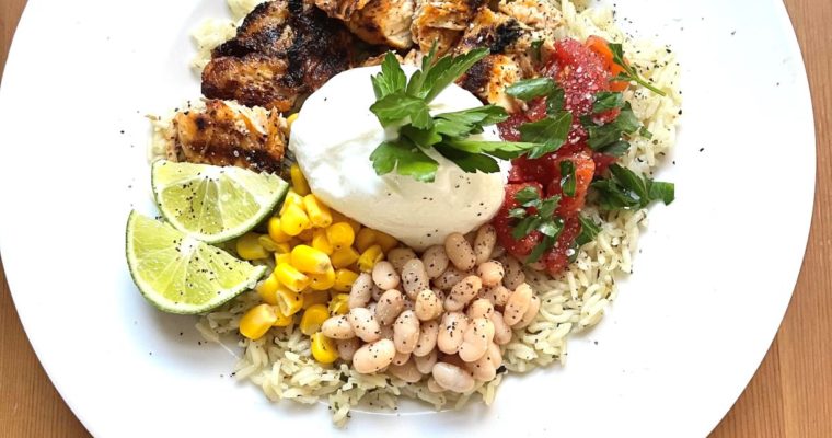 Healthy Low-Fat Chicken Burrito Bowl