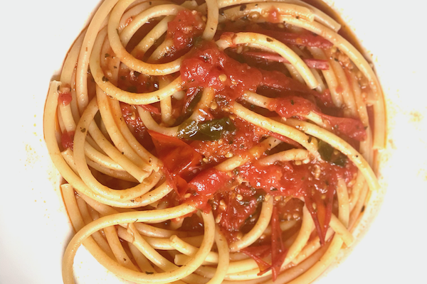 Classic Italian Bucatini Pomodoro