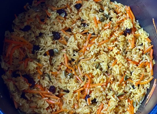 Delicious Afghan National Dish Kabuli Pulao